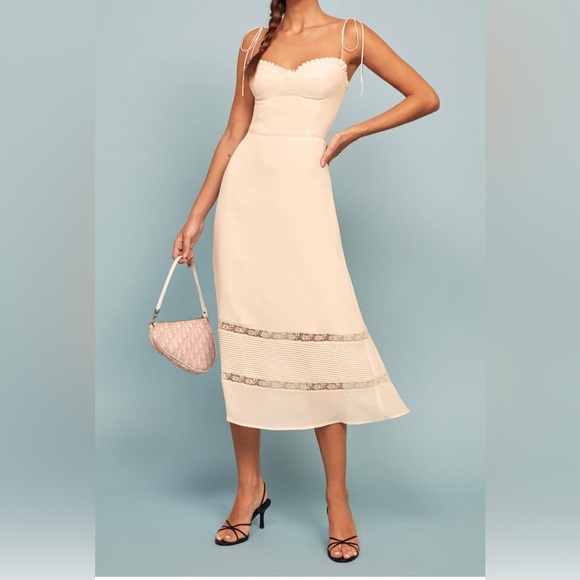 NWT Reformation Ronan Ivory midi dress - Picture 2 of 11